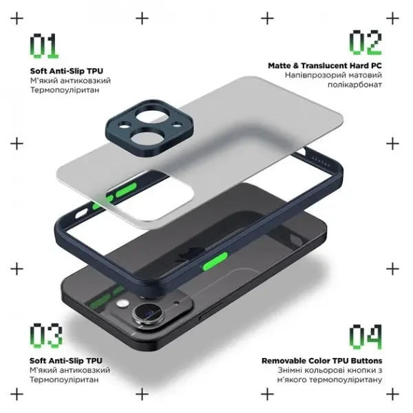Панель ArmorStandart Frosted Matte для Samsung A54 5G A546 Navy Blue 2