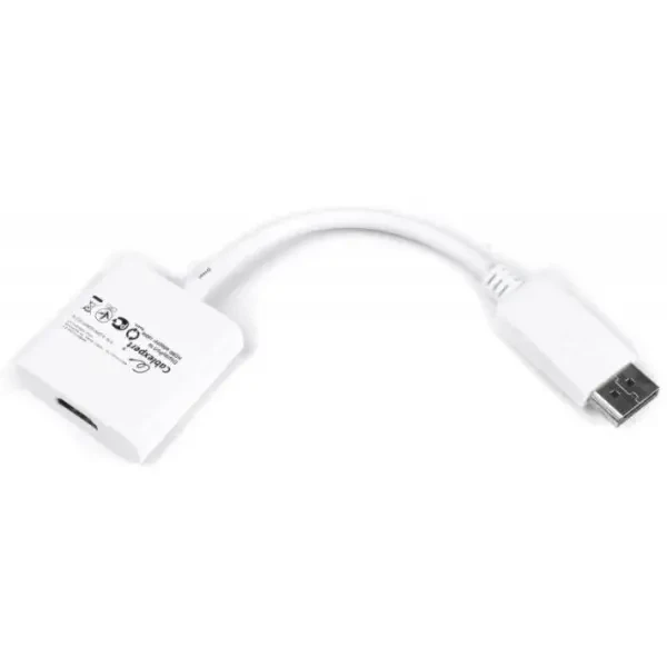 Перехідник Cablexpert DisplayPort-HDMI, 0.1, білий (A-DPM-HDMIF-002-W)