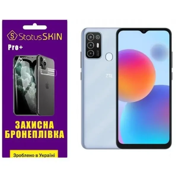 Поліуретанова плівка StatusSKIN Pro+ на екран ZTE Blade A52 Глянцева
