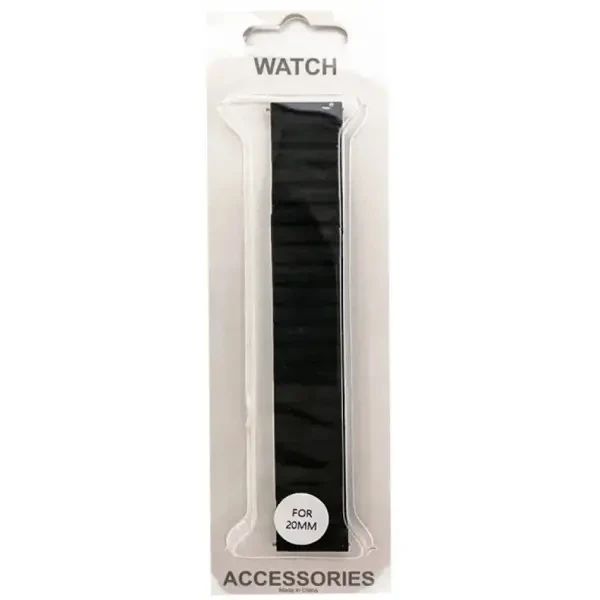 DM Ремінець Leather Link 20 mm Універсальний Black 2