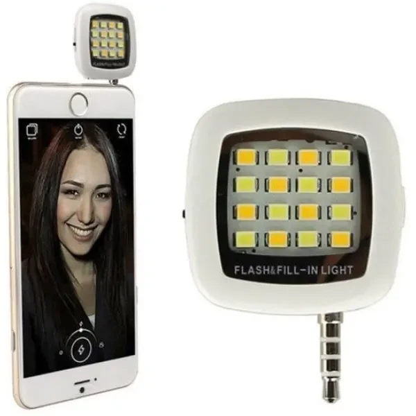 DM Селфі лампа для телефону LED Mini Jack Flash Stick White 2
