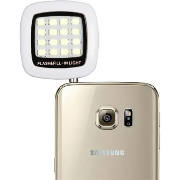 DM Селфі лампа для телефону LED Mini Jack Flash Stick White