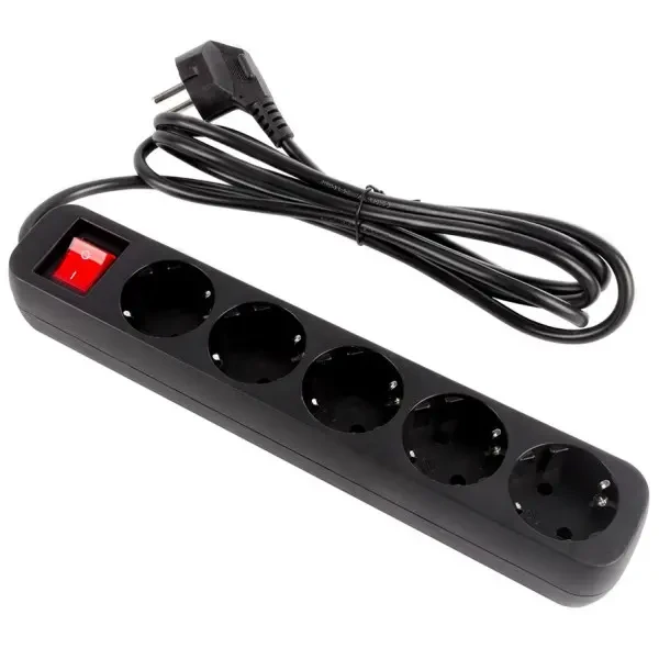 ColorWay Фільтр живлення СolorWay 5 розеток 2м Black (CW-PSEA52BK) 3