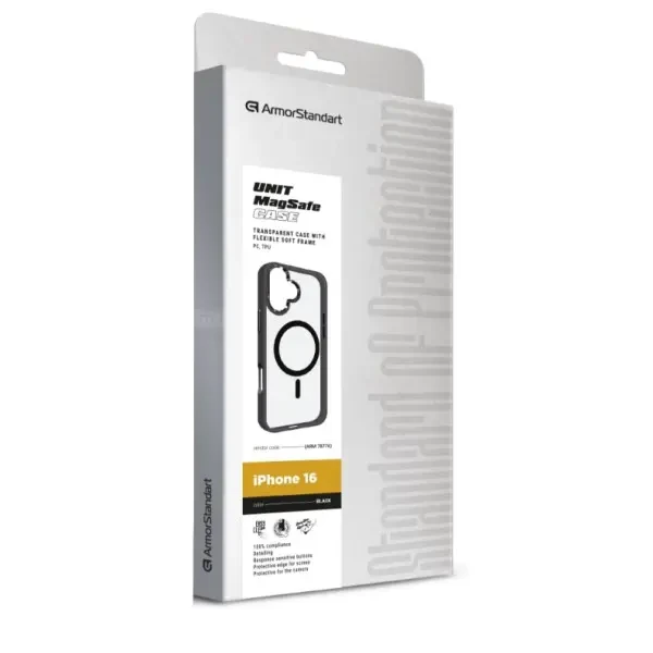 Чохол ArmorStandart Unit MagSafe для iPhone 16 Black (ARM78776) 2