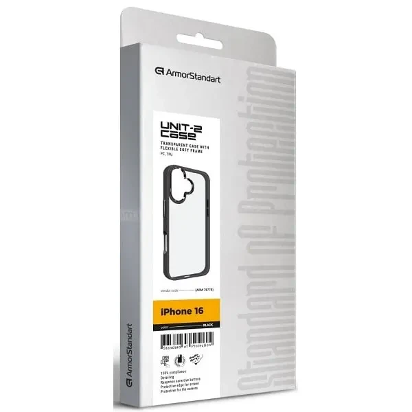 Чохол ArmorStandart UNIT2 для iPhone 16 Black (ARM78778) 2