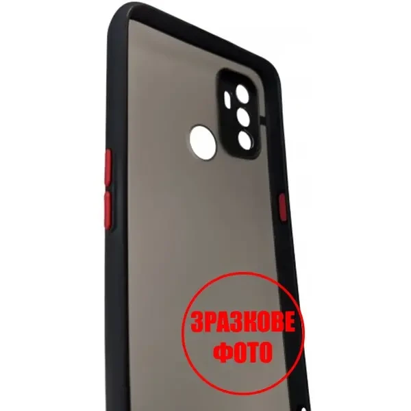 DM Чохол Bumper Matte для Xiaomi Poco M5 Black/Red 2