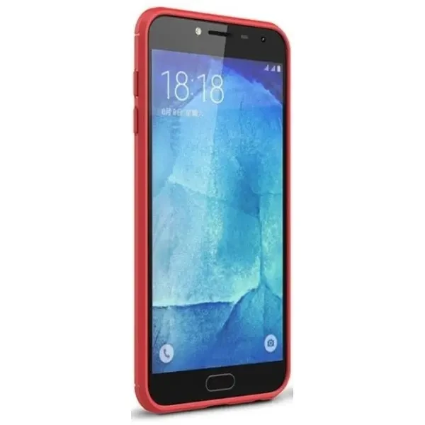Чохол Carbon Fiber для Samsung J4 2018 J400 Red 2