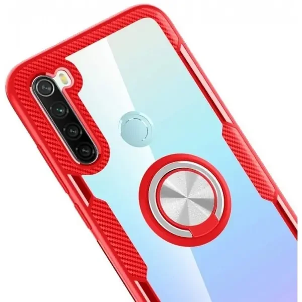 Epik Чохол Deen Crystal Ring Xiaomi Redmi Note 8 безбарвний/Red 2
