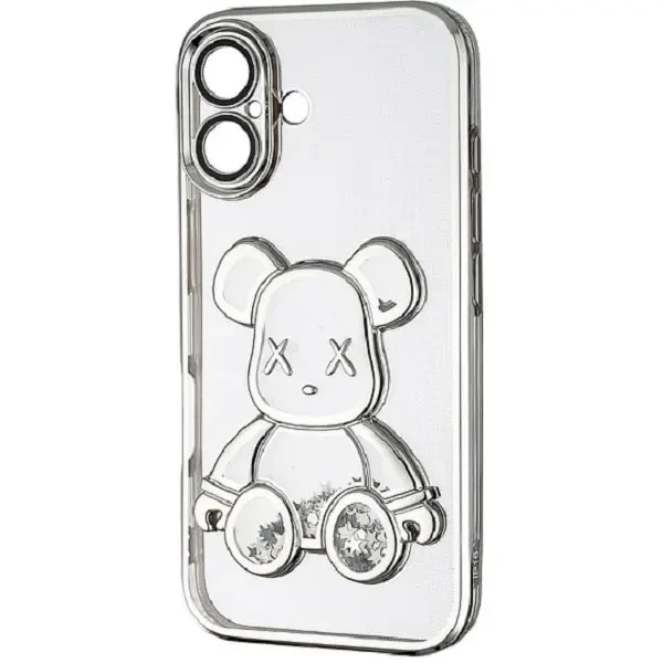 DM Чохол Shining Bear Case Protected Camera iPhone 16 Silver
