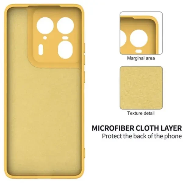 DM Чохол Silicone Case Full Camera для Motorola Edge 50 Ultra Yellow 2