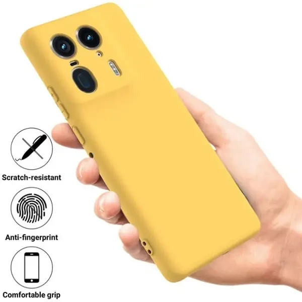 DM Чохол Silicone Case Full Camera для Motorola Edge 50 Ultra Yellow 3