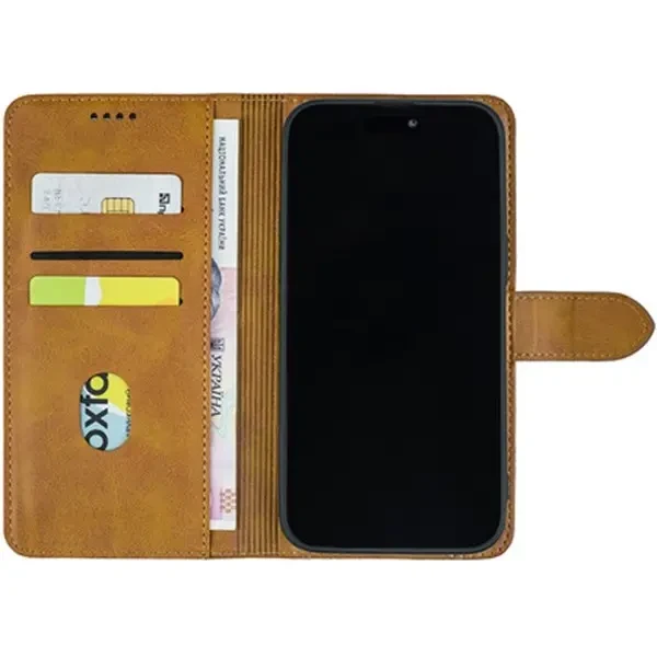 Чохол-книжка Crazy Horse Clasic для Motorola Edge 40 Neo Camel (Front) 3