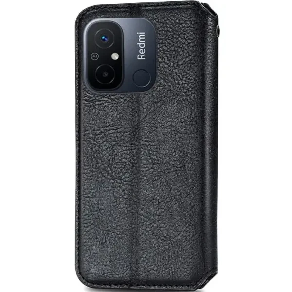 Чохол-книжка Getman Cubic для Xiaomi Redmi 12C/11A/Poco C55 Чорний 2