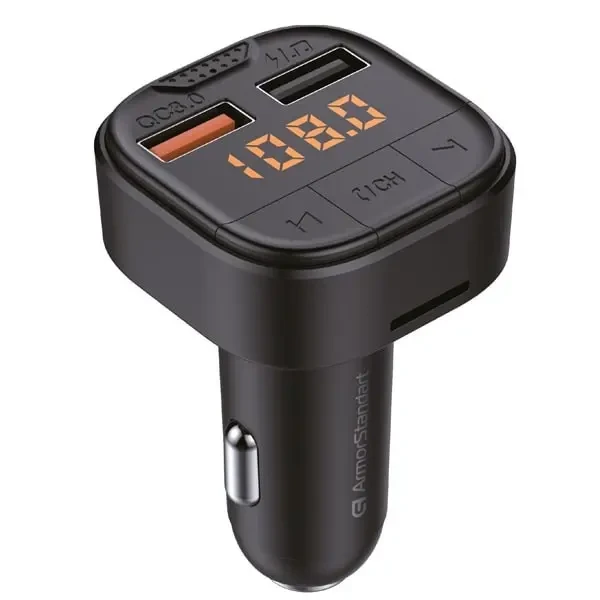 FM-трансмітер ArmorStandart ASF1 18W QC3.0 2xUSB Black (ARM82826)