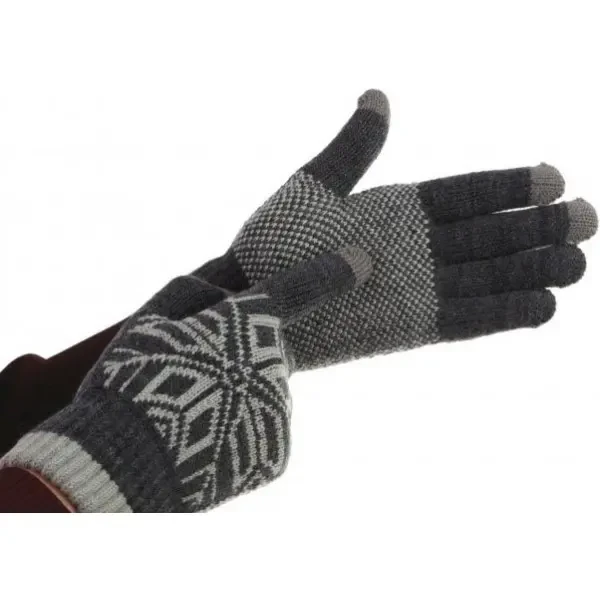 Рукавички ArmorStandart Touch Gloves Snowflake з орнаментом Light Grey 2