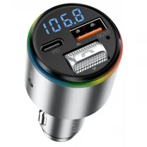 FM-трансмітер Proove FM Launcher Power Drive 30W (PD+QC3.0) Type-C+USB+AUX Silver (FMPD30110006)