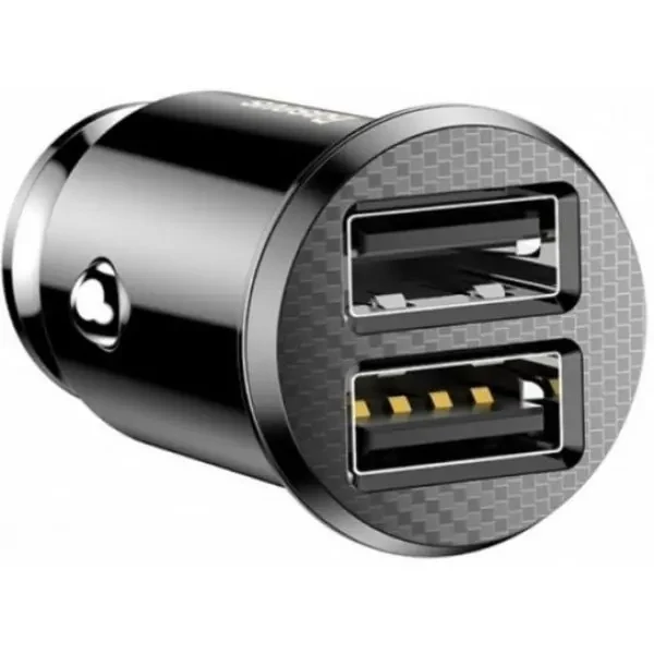 Автомобільний зарядний пристрій Baseus Grain Car 2USB 3.1A Black (CCALL-ML01) 3