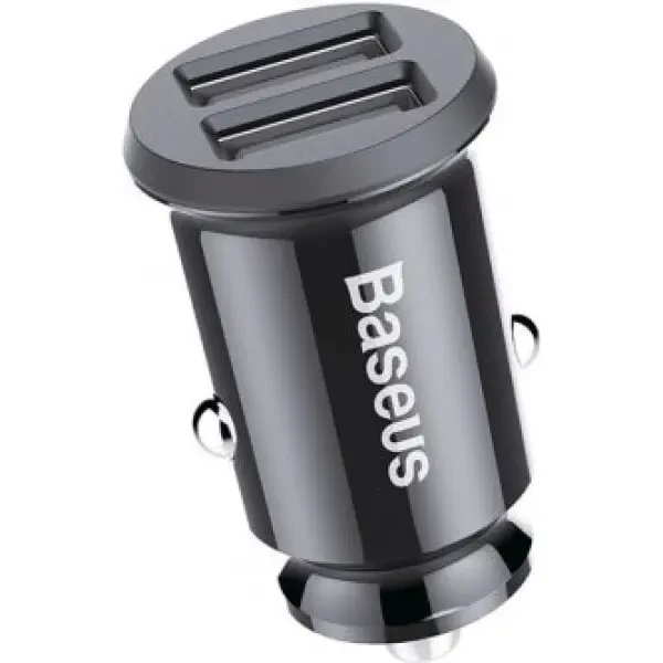 Автомобільний зарядний пристрій Baseus Grain Car 2USB 3.1A Black (CCALL-ML01)