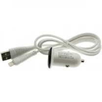 Автомобільний зарядний пристрій WUW T21 (1USB, 1А) + Lightning cable White