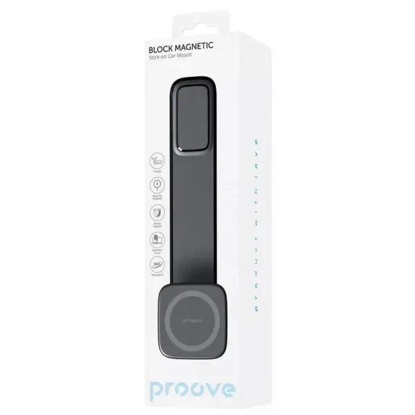 Автомобільний тримач Proove Block Magnetic Stick-on Car Mount Magnetic Ring Black (CHBM00000001) 6