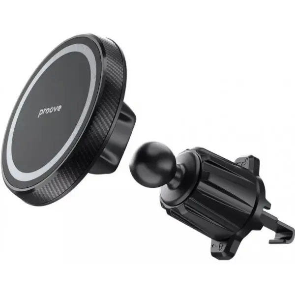 Автомобільний тримач Proove Carbon Magnetic Air Outlet Car Mount Magnetic Ring Black (CHCM00000001) 4