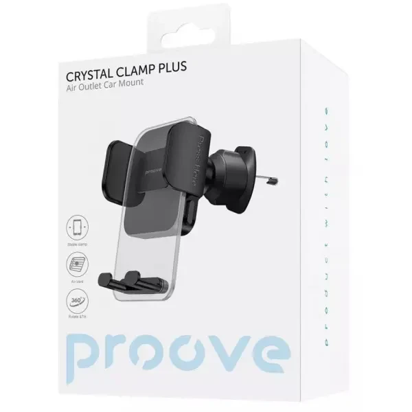 Автомобільний тримач Proove Crystal Clamp Plus Air Outlet Car Mount Black (CHCCP0000001) 2