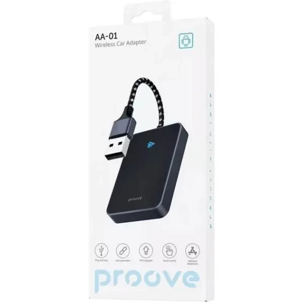 Бездротовий адаптер Android Auto Proove AA-01 Wireless Car Adapter Black (SMAA00100001) 2