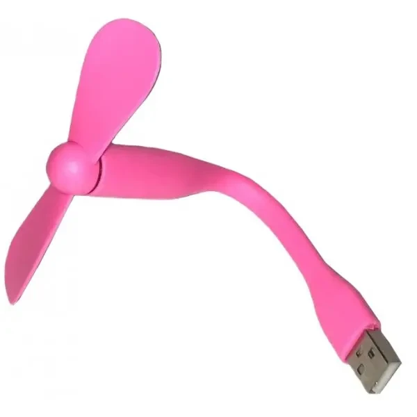 DM Вентилятор портативний гибкий Mini Fan USB від повербанка/ноутбука Pink