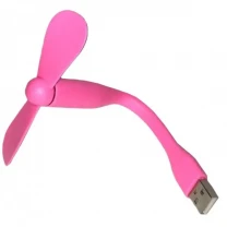 DM Вентилятор портативний гибкий Mini Fan USB від повербанка/ноутбука Pink