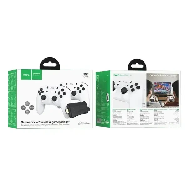 Геймпад Hoco GA31 TV-PC Game Stick с 2 бездротових джойстика та 20000 ігор 2