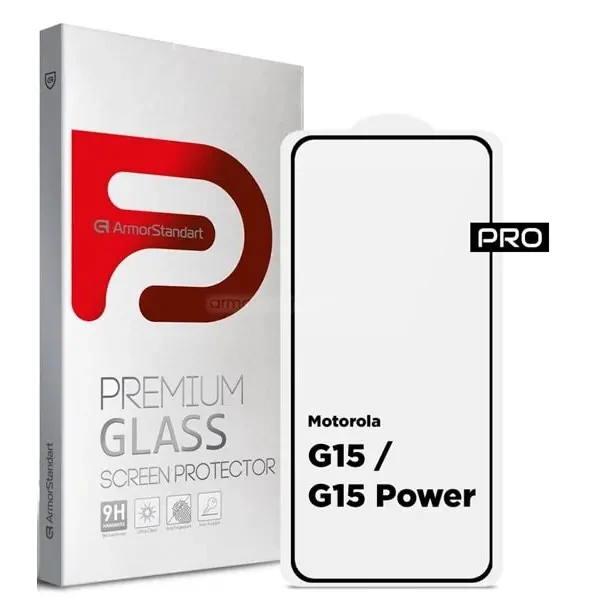 Захисне скло ArmorStandart Pro для Motorola G15/G15 Power Black (ARM83037)