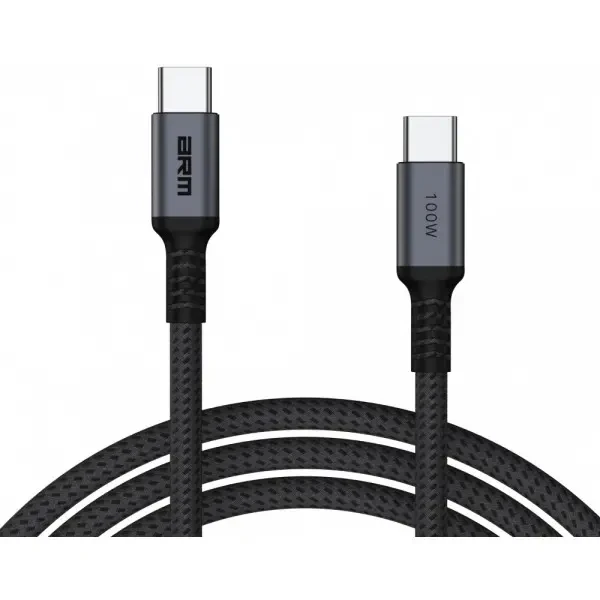 Кабель ArmorStandart Type-C to Type-C PD 100W Aluminum Alloy 1m Black-Grey (ARM69370)