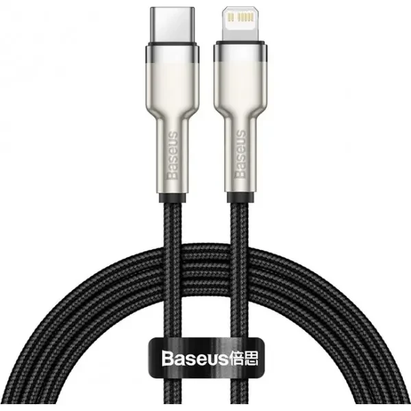Кабель Baseus Cafule Metal Data Type-C to Lightning PD 20W 0.25m Black (CATLJK-01)