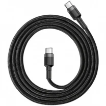 Кабель Baseus Cafule PD 2.0 Type-C to Type-C 3A 60W 1m Gray/Black (CATKLF-GG1)