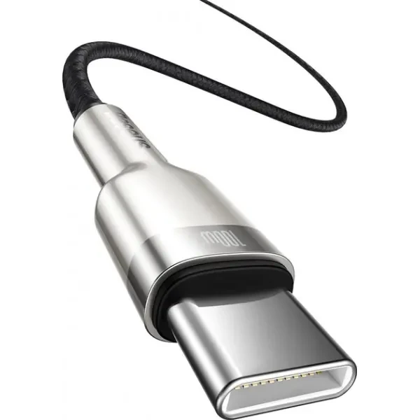 Кабель Baseus Cafule Series Metal Type-C to Type-C 100W 1m Black (CATJK-C01) 2