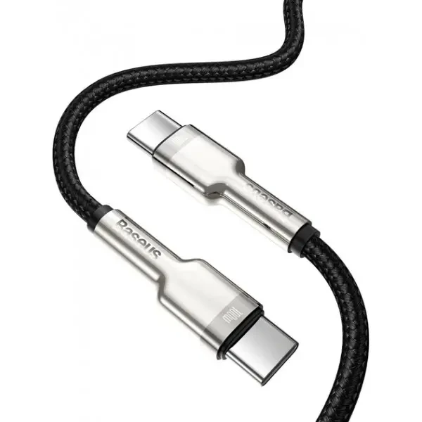 Кабель Baseus Cafule Series Metal Type-C to Type-C 100W 1m Black (CATJK-C01) 3