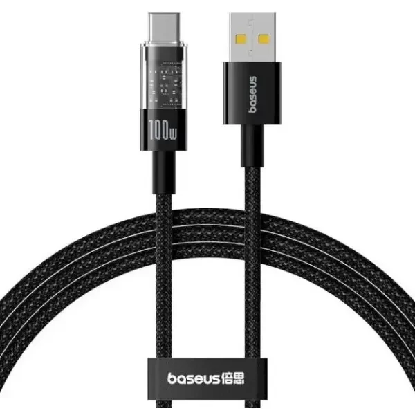Кабель Baseus Gem Fast-Charging USB to Type-C 100W 1m Black (P10373002111-00)
