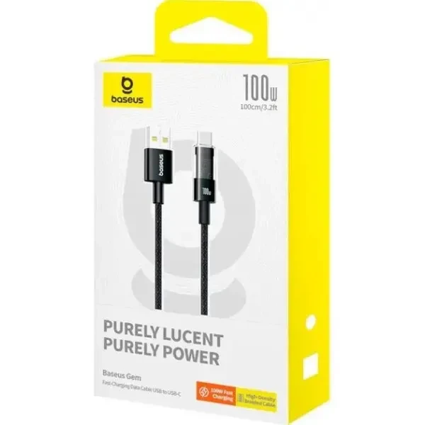 Кабель Baseus Gem Fast-Charging USB to Type-C 100W 1m Black (P10373002111-00) 5