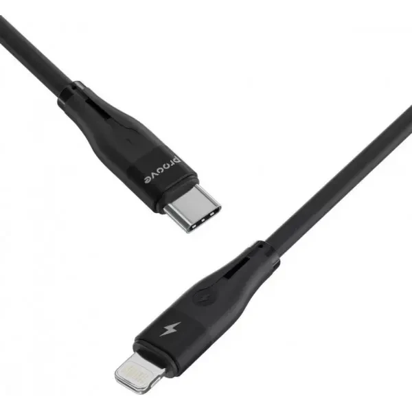 Кабель Proove Soft Silicone Type-C to Lightning 27W 1m Black (CCSO27002101) 3