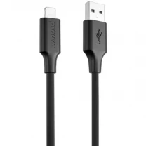 Кабель Proove Striped Silicone USB-A to Lightning 1m Black (CCSS00001101)