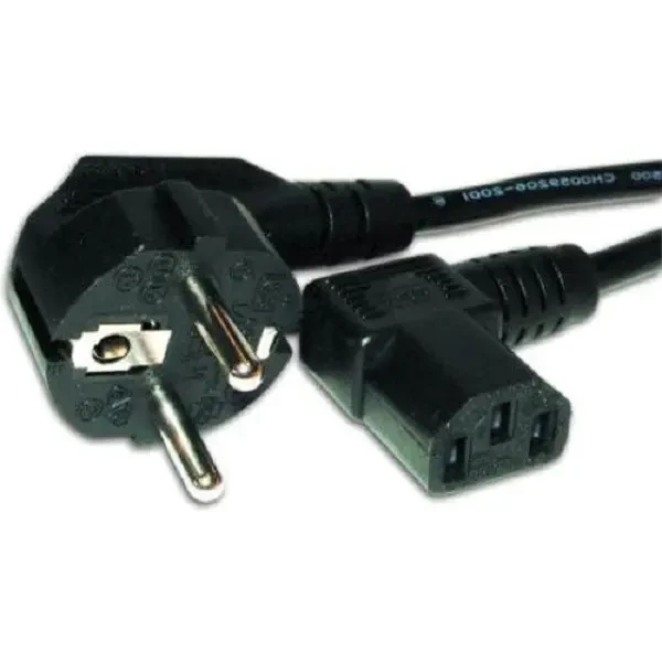 Кабель живлення для ПК вугловий Atcom 0,75 мм CEE 7/7- IEC C13, 1.8 м Black (15270)