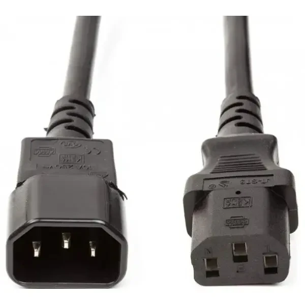 Кабель силовий Atcom PC-Monitor (перемичка) 0.75мм IEC C13-C14 1.8м Black (10118)