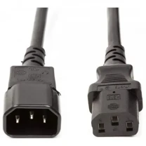 Кабель силовий Atcom PC-Monitor (перемичка) 0.75мм IEC C13-C14 1.8м Black (10118)