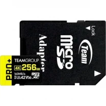 Карта пам'яті Team Pro+ microSDXC 256GB UHS-I/U3 Class 10 (TPPMSDX256GIA2V3003)