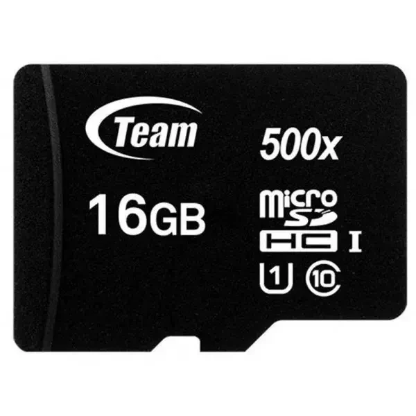 Карта пам`яті Team Black MicroSDHC 16GB UHS-I Class 10 (TUSDH16GCL10U02)