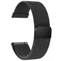 DM Магнітний ремінець Міланська петля для смарт-годинника Samsung/Amazfit/Huawei (20mm) Black