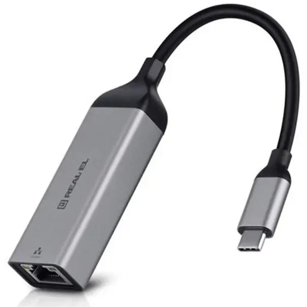 Мережевий адаптер REAL-EL CE-150 Type-C to RJ45 0.1 м Black (EL123110004)