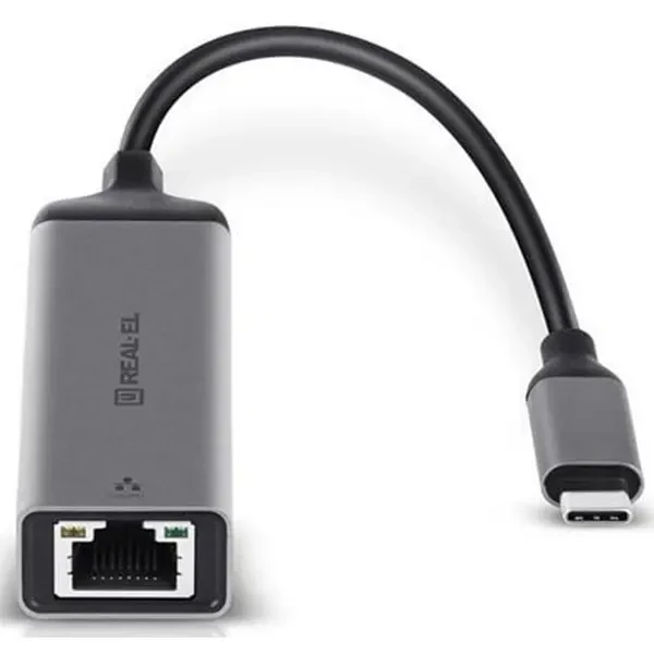 Мережевий адаптер REAL-EL CE-150 Type-C to RJ45 0.1 м Black (EL123110004) 2
