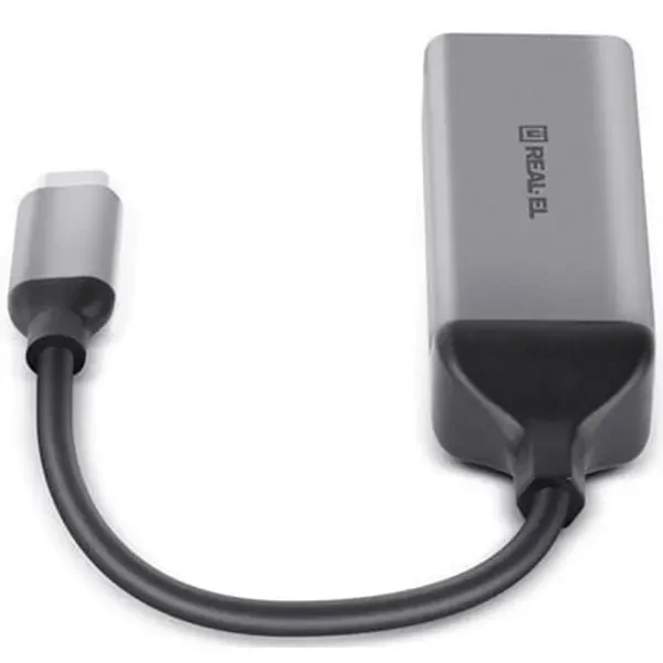 Мережевий адаптер REAL-EL CE-150 Type-C to RJ45 0.1 м Black (EL123110004) 4