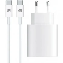 Мережевий зарядний пристрій ArmorStandart AMHJ83 20W USB-C + cable Type-C to Type-C White (ARM77725)